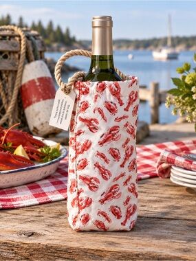 Seabags of Maine wine, carrier, tote bag, seafood lobster theme NWT